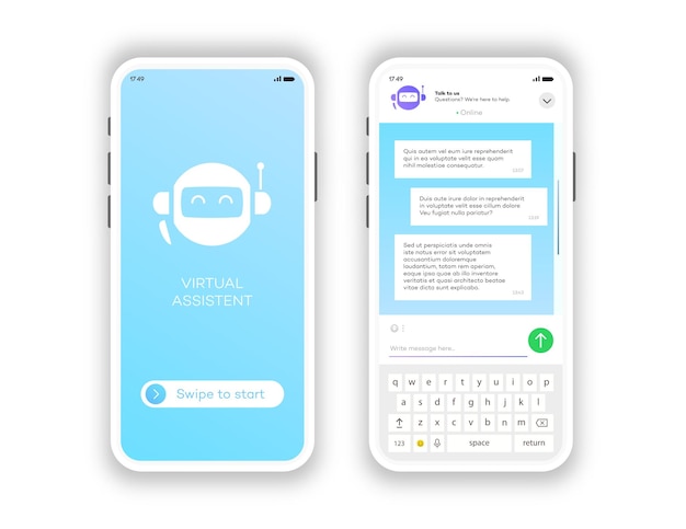 Online chat windows mobile app set