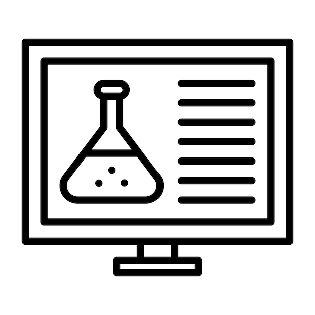 Online Chemistry Vector Illustration Style