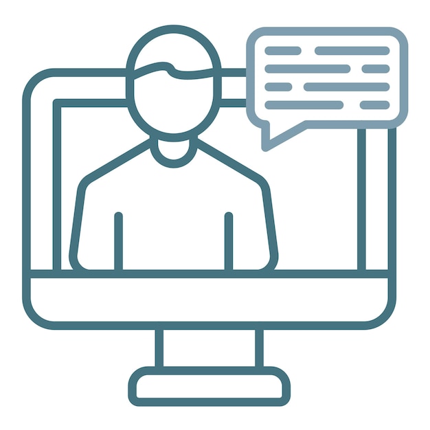 Online Consulting Flat Illustration