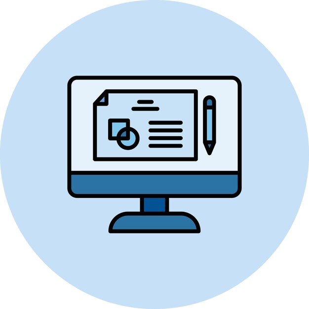 Online Content Flat Illustration