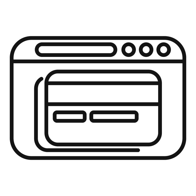 Online credit card store icon outline vector Market order