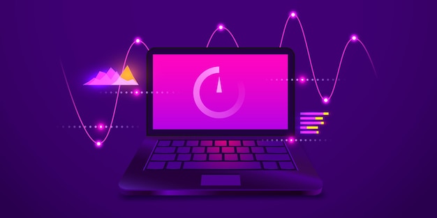 Online downloading and uploading speed test website loading speed web template internet speed check