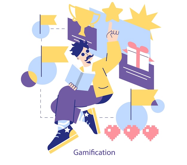 Online Education Flat Vector Illustration