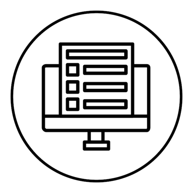 Online Exam vector icon Can be used for Back to School iconset