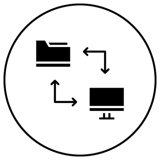 Online File Transfer icon vector image Can be used for Coding and Development