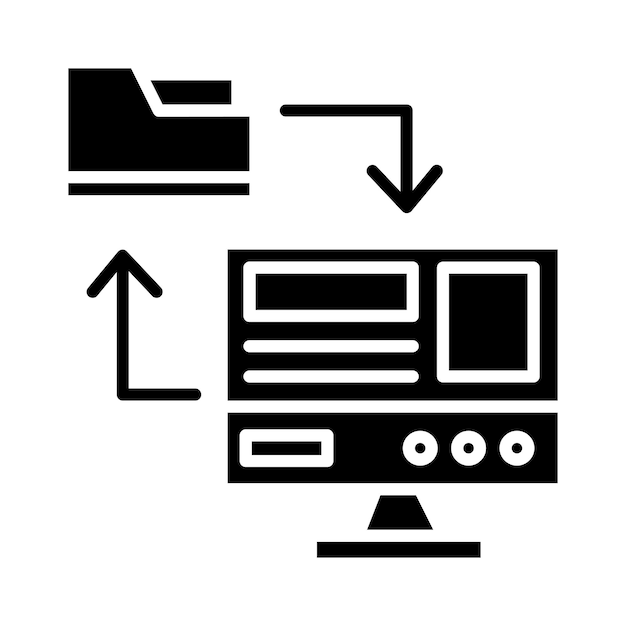 Online File Transfer Vector Illustration Style