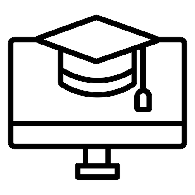 Online Graduation Vector Illustration Style
