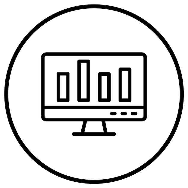 Online graph Vector Icon Design Illustration
