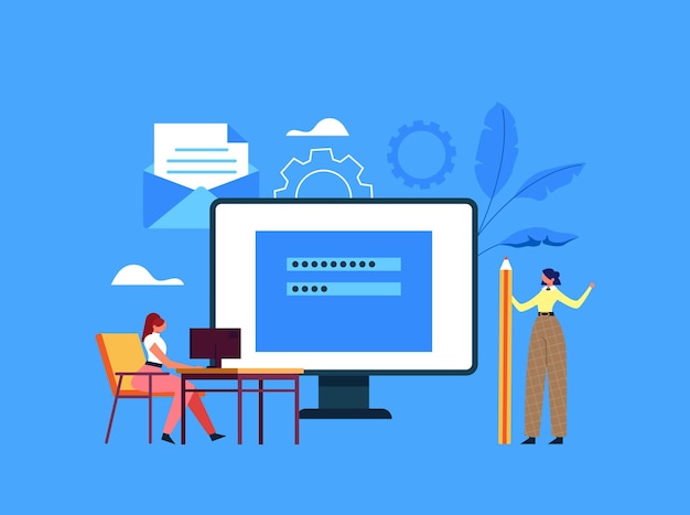 online internet website login password registration enter user account concept.     