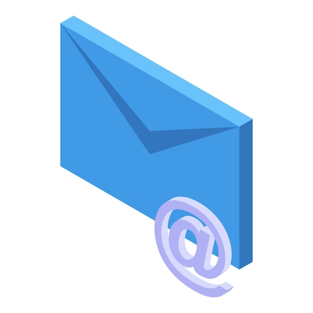 Online marketing mail icon Isometric of online marketing mail vector icon for web design isolated on white background