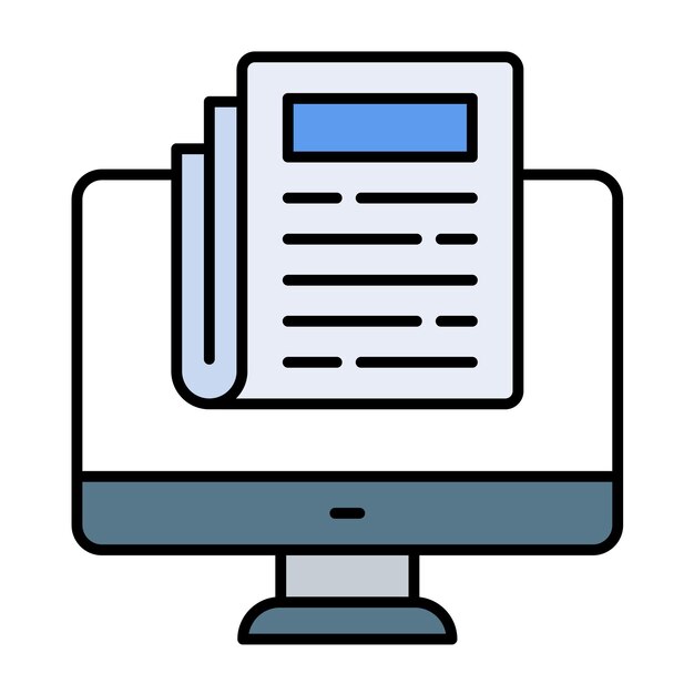 Online News Vector Illustration Style