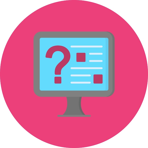 Online Quiz Flat Illustration