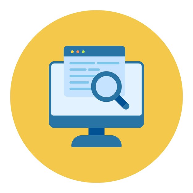 Online Search Flat Illustration