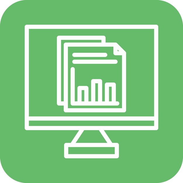 Online Statistics vector icon illustration of Business iconset