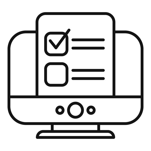 Online survey being taken on desktop computer