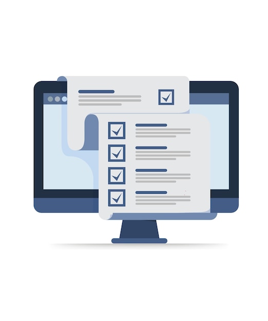 Online Survey concept stock illustration