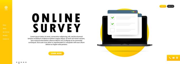 Online survey illustration