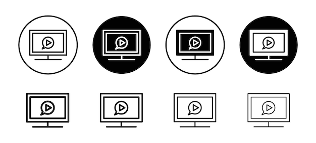 online tutorials or e learning course to up skill icon web media or video lecture or class taking with the help of internet symbol digital study or education set