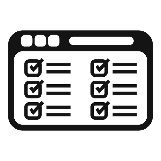 Online web registration icon simple vector Form number device