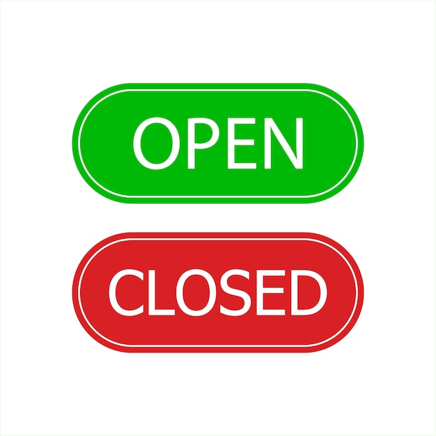 open and closed sign