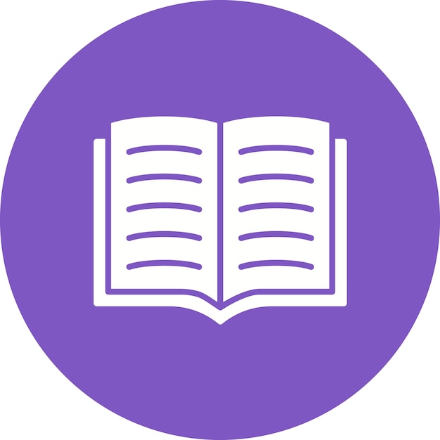 Open Book Vector Illustration Style