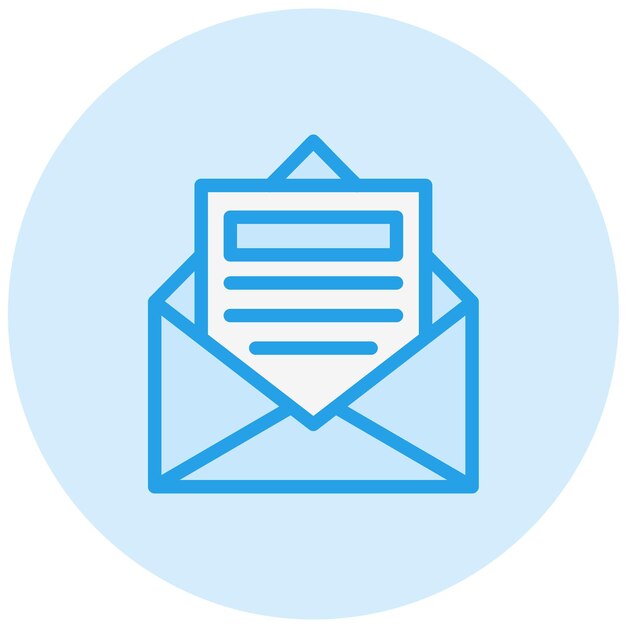 Open Email Vector Icon Design Illustration