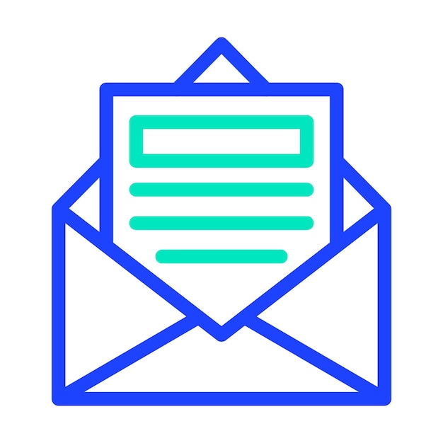 Open Email Vector Icon Design Illustration
