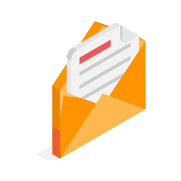 Open envelope containing a letter for traditional communication