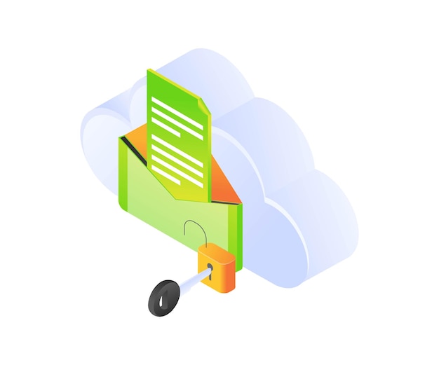 Open security email on cloud storage
