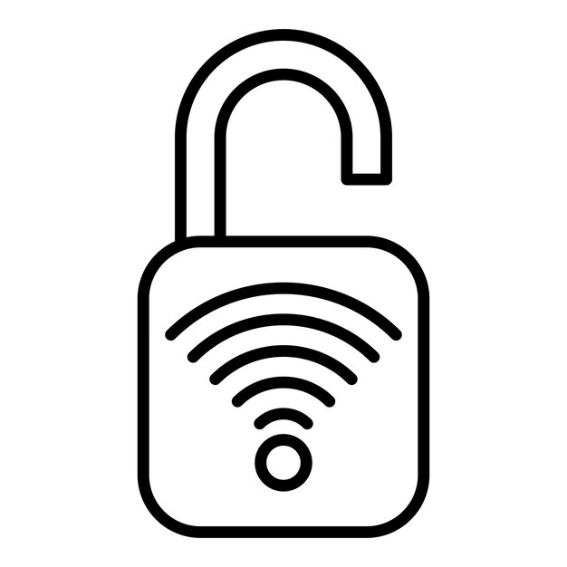 Open Smart Lock Icon Style