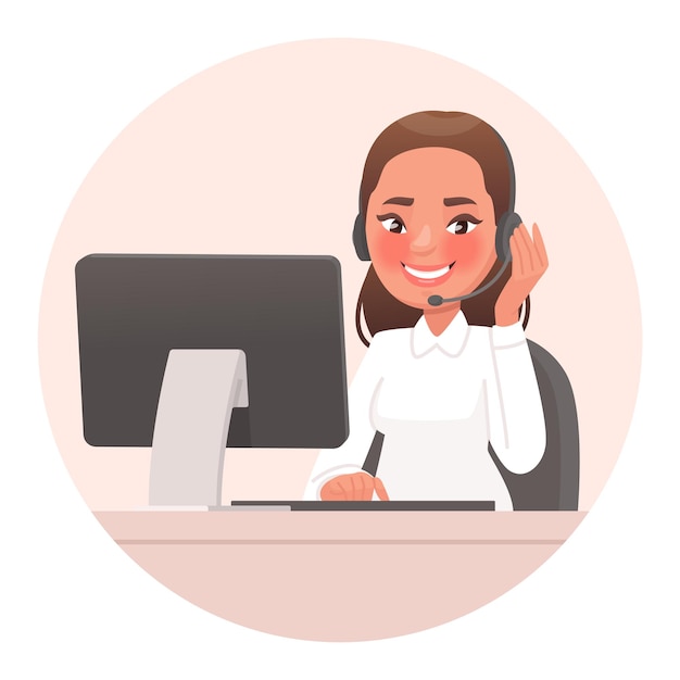 operator friendly support service specialist support phone or hotline call center employee