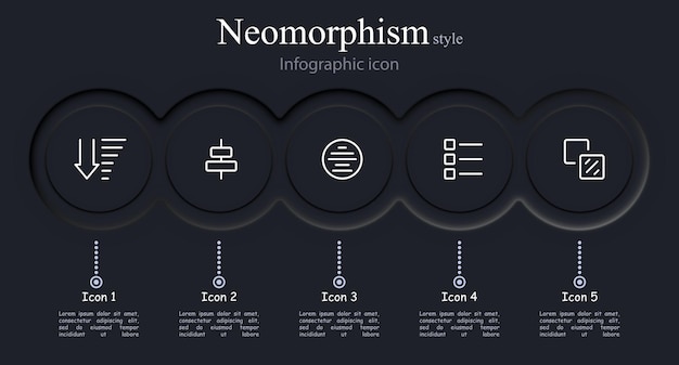 Options well icon set Settings menu functions selection options alternative equipment items configuration Neomorphism style Vector line icon for business and advertising