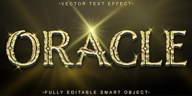 Oracle Vector Fully Editable Smart Object Text Effect