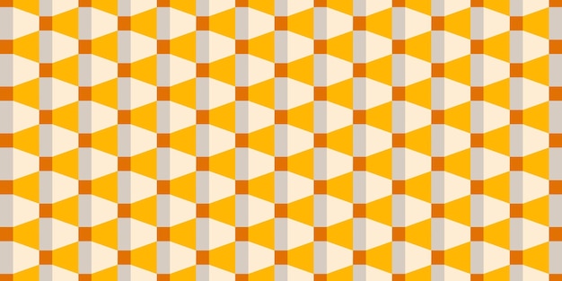 Orange 3D wall seamless pattern suitable for decoration wallpaper wrapping paper