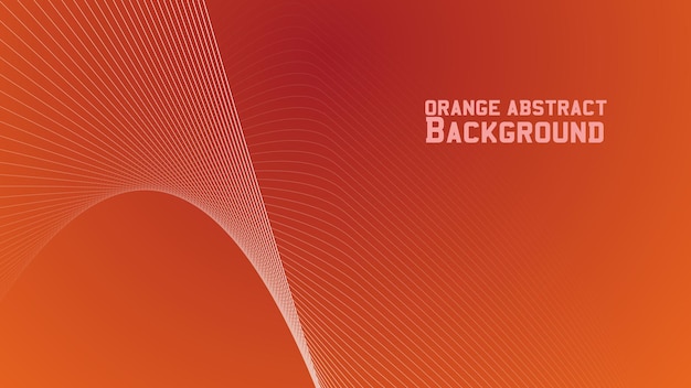 Orange abstract background with curve line