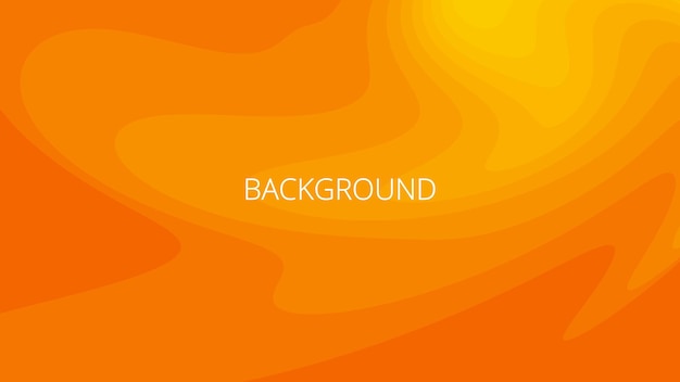 Orange abstract background with sharp wavy lines and gradient dynamic swirl shape Inclined bends