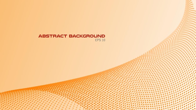 Orange abstract gradient background with polkadot pattern for backdrop or presentation