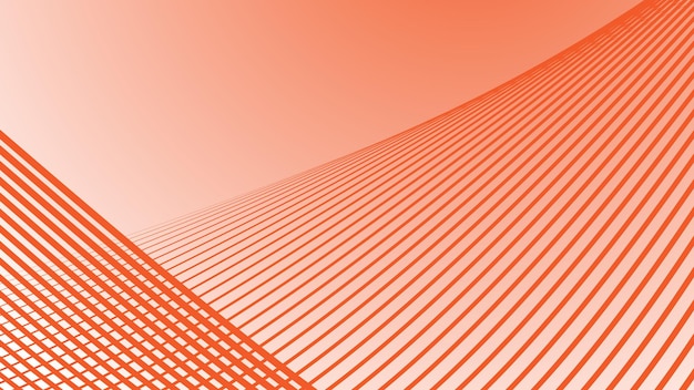 Orange abstract line background for backdrop or wallpaper