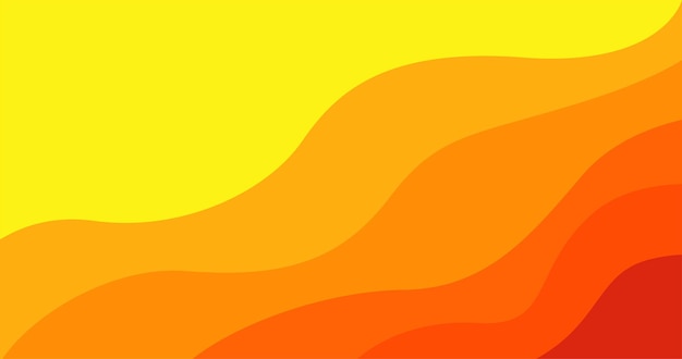 Orange and yellow background with a wave in the middle