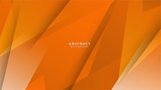 Orange geometric shapes abstract modern technology background design