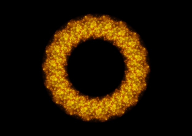 Orange glowing fire circle design