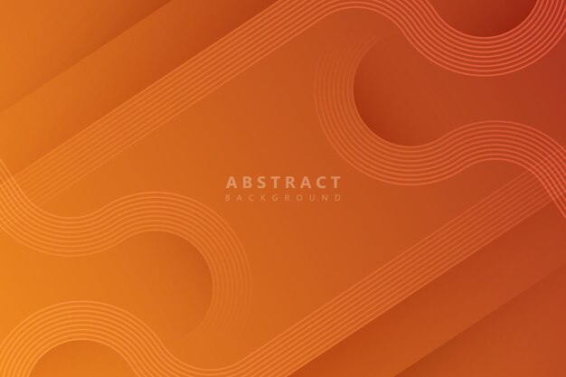 orange gradient abstract background with dynamic transparent wave vector line pattern