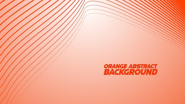 Orange gradient with curve line abstract background vector image for backdrop or presentation