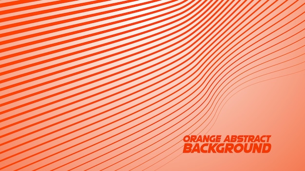 Orange gradient with curve line abstract background vector image for backdrop or presentation