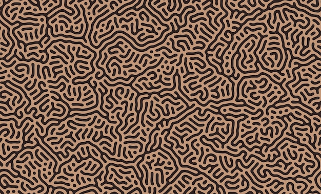 orange turing lines organic shape patterns background design