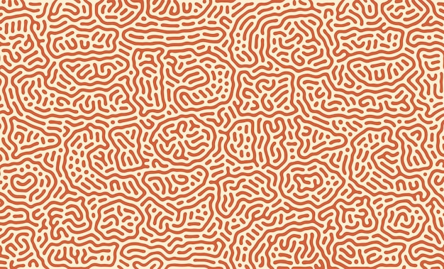 orange turing lines organic shape patterns background design