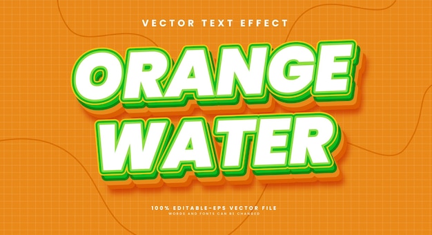 orange water editable text style effect vector text effect