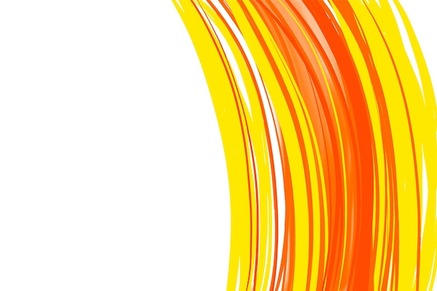 orange yellow acrylic background on white canvas graphic line