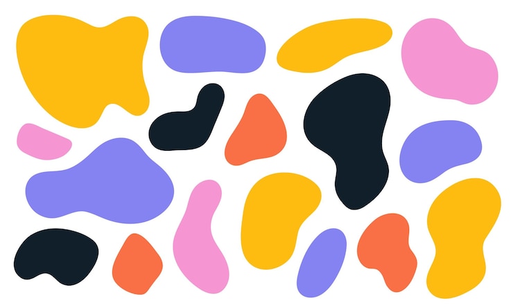 Vector organic abstract shapes collection