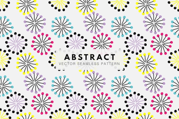 Organic floral abstract pastel colorful shapes vector seamless repeating pattern